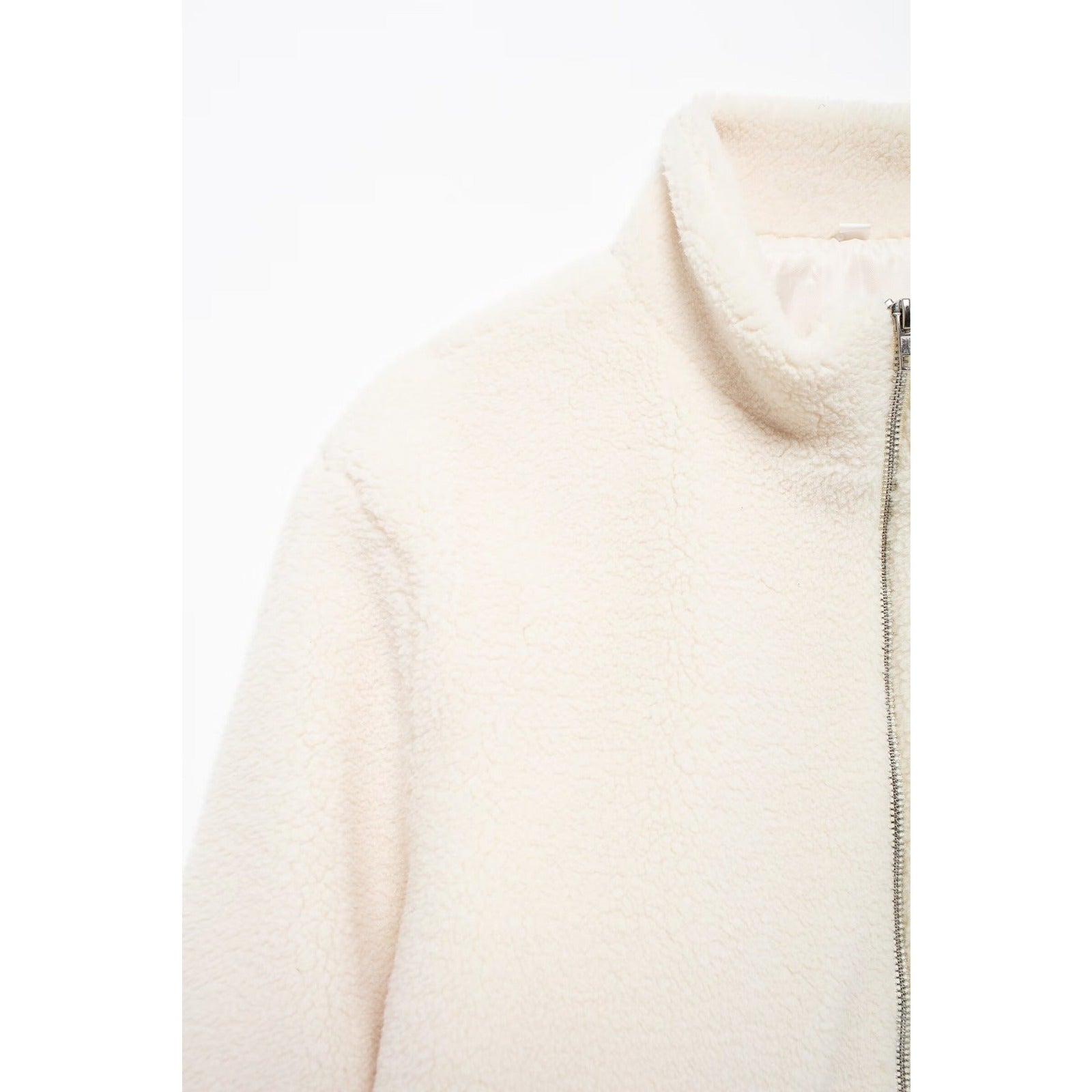 Wholesale Autumn and Winter New Solid Color Languid Style Lambswool Turtleneck Coat